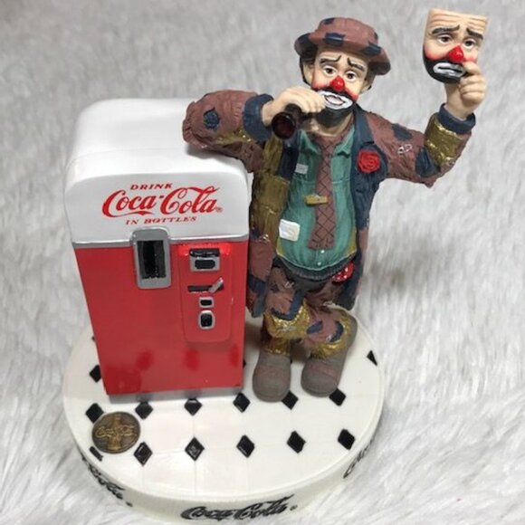 Vintage Coca-Cola Limited Edition Emmett Kelly 'Put on a Happy Face' Figurine - Picture 9 of 16